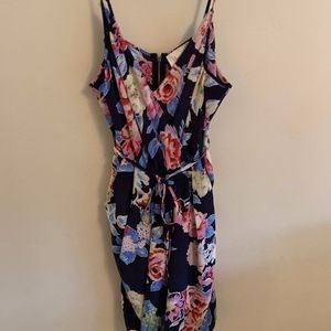 Yumi Kim Blue Floral Silk Dress